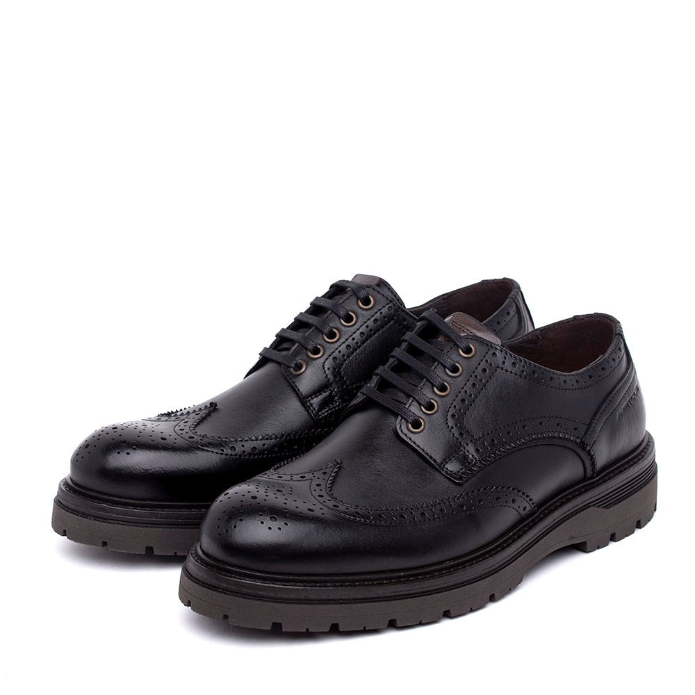 Scarpa uomo Oxford in pelle nera. - TreemmeCreazioni