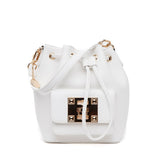 Secchiello in ecopelle bianco.