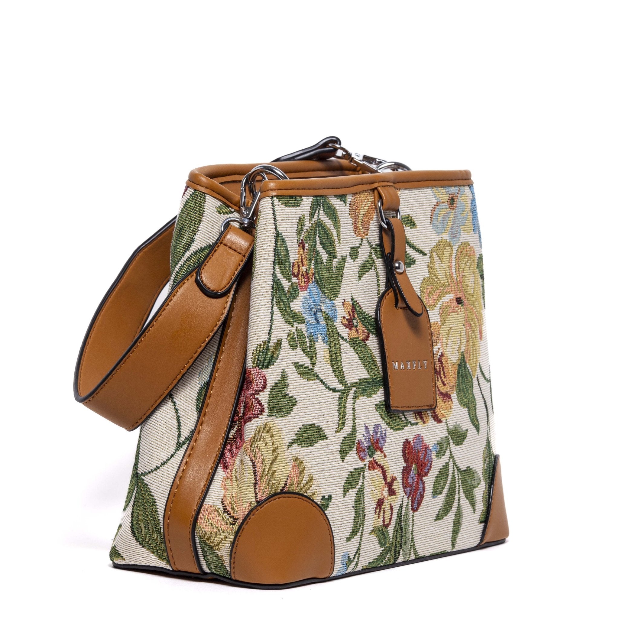 Shopper a mano in cotone stampa floreale. - TreemmeCreazioni