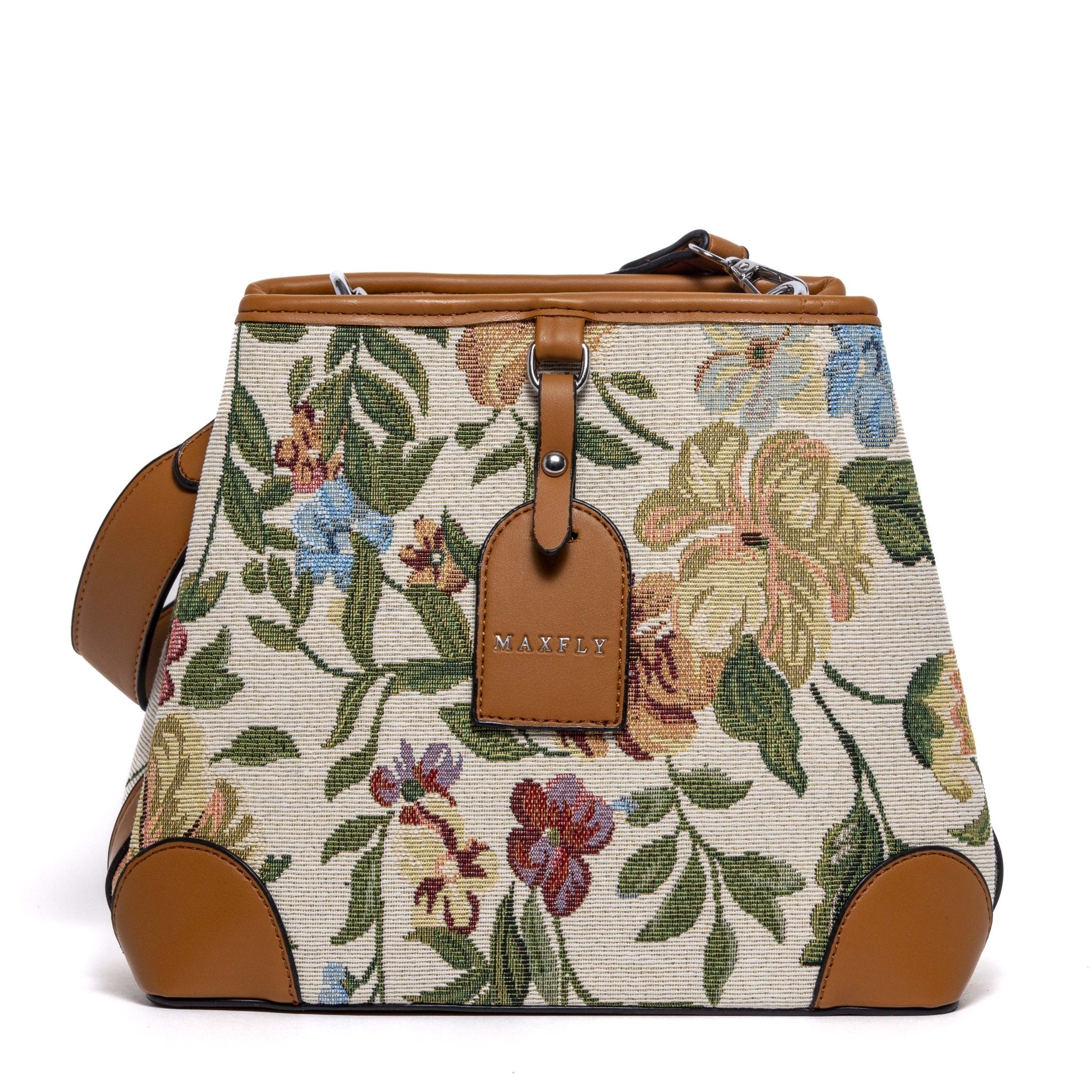 Shopper a mano in cotone stampa floreale. - TreemmeCreazioni