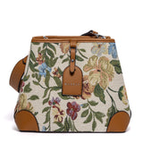 Shopper a mano in cotone stampa floreale.