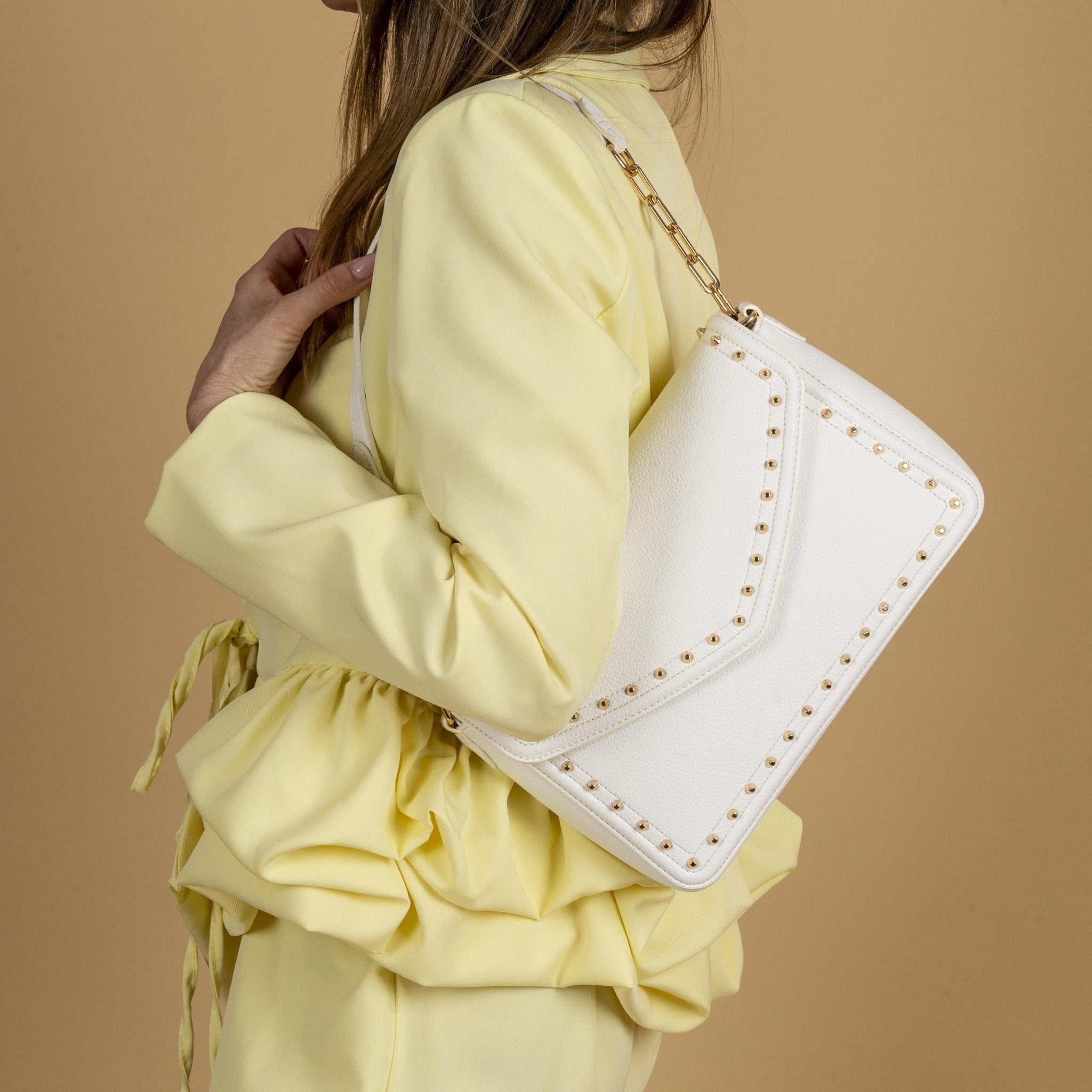 Shopper a mano in ecopelle ghiaccio. - TreemmeCreazioni