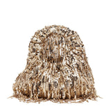 Shopper a mano in paillettes oro.