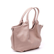 Shopper a mano in pelle rosa cipria. - TreemmeCreazioni