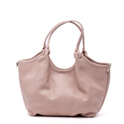 Shopper a mano in pelle rosa cipria. - TreemmeCreazioni