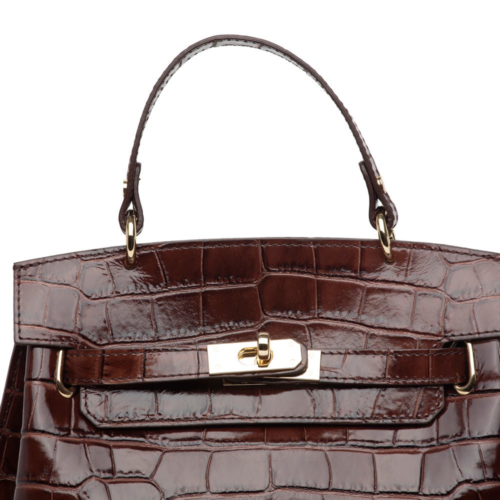 Shopper a mano in pelle stampa cocco. - TreemmeCreazioni