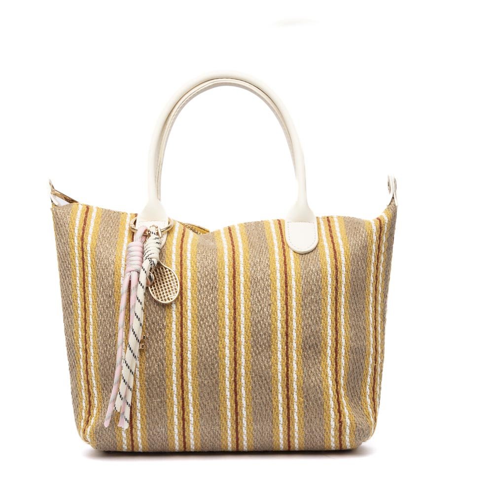 Shopper a mano in rafia colorata. - TreemmeCreazioni