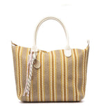 Shopper a mano in rafia colorata.