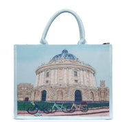 Shopper a mano in tessuto con stampa. - TreemmeCreazioni
