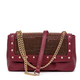 Shopper a spalla con strass.