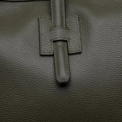 Shopper a spalla in vitello verde. - TreemmeCreazioni