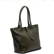 Shopper a spalla in vitello verde. - TreemmeCreazioni