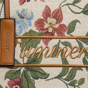 Shopper in cotone con stampa floreale. - TreemmeCreazioni