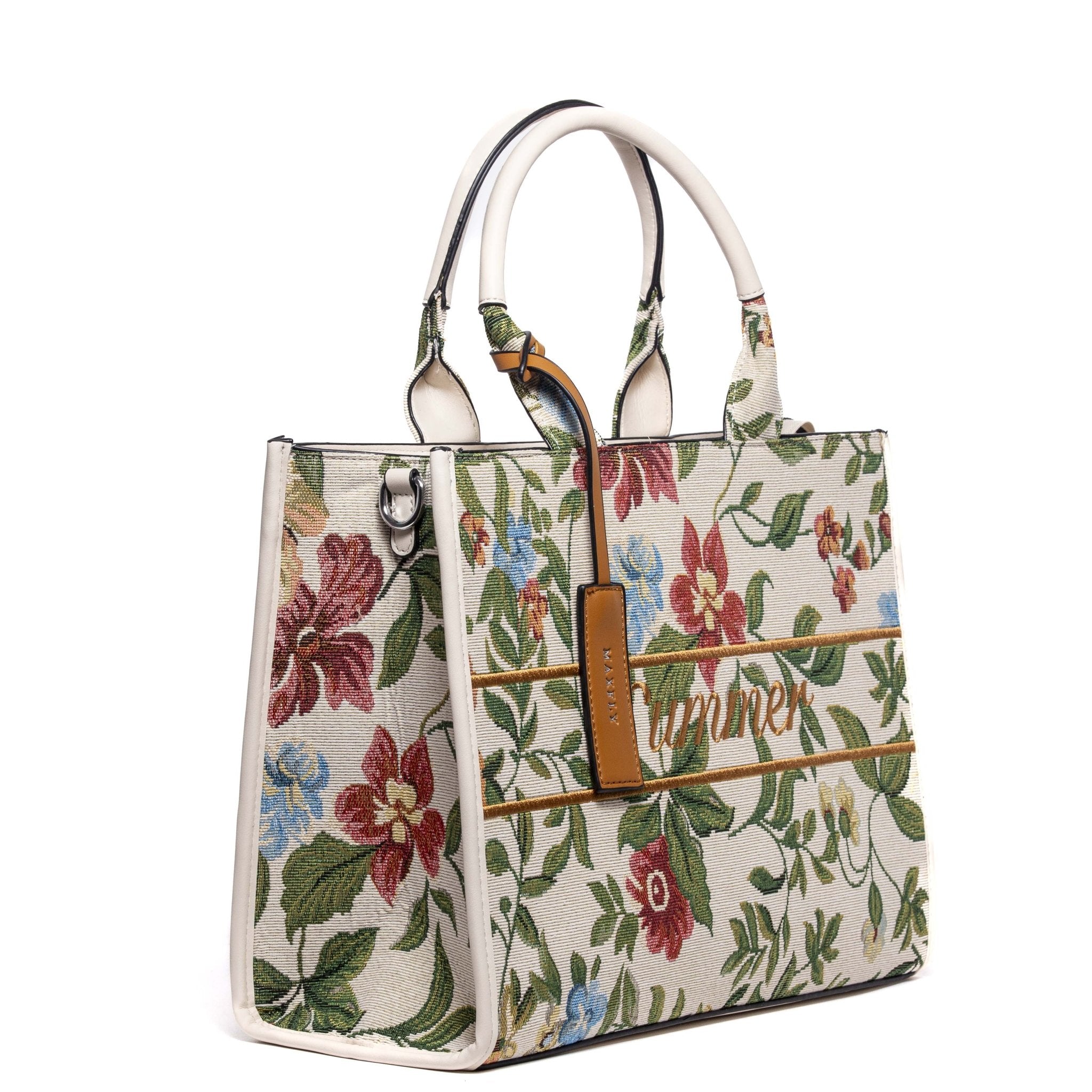Shopper in cotone con stampa floreale. - TreemmeCreazioni