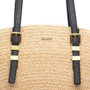 Shopper in rafia naturale con manici regolabili - TreemmeCreazioni