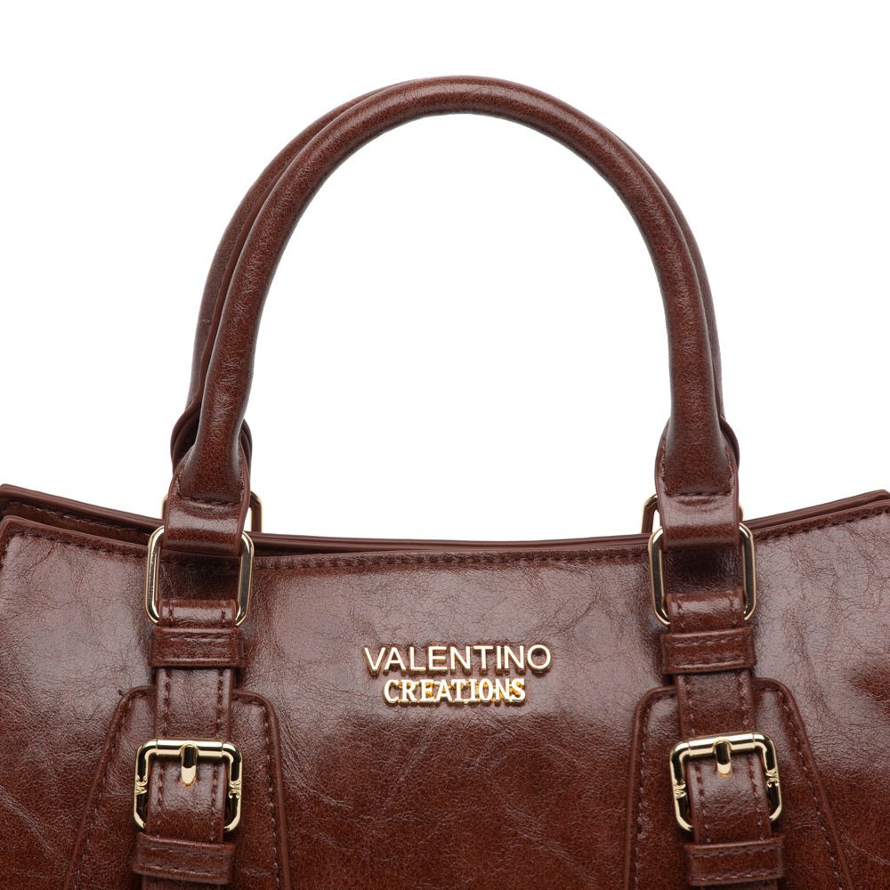 Shopper modello bauletto in naplak marrone. - TreemmeCreazioni