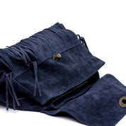 Shopper modello postina in camoscio con frange. - TreemmeCreazioni