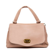 Shopper modello postina in pelle cipria. - TreemmeCreazioni