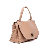 Shopper modello postina in pelle cipria. - TreemmeCreazioni