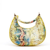 Shopper rigida in stampa pitonata.