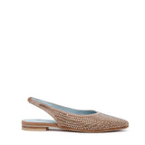 Slingback a punta in micro strass.