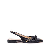 Slingback bassa con forma quadrata e nodo.