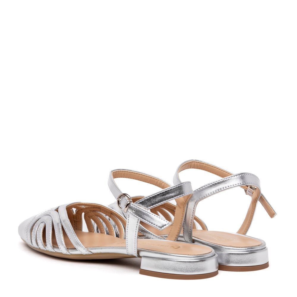 Slingback bassa in charm argento - TreemmeCreazioni