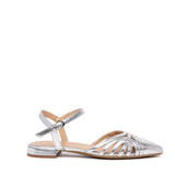 Slingback bassa in charm argento