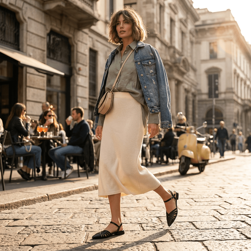 Slingback bassa in laminato nero - TreemmeCreazioni