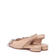 Slingback bassa in nappa nude - TreemmeCreazioni