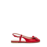 Slingback bassa in nappa rosso