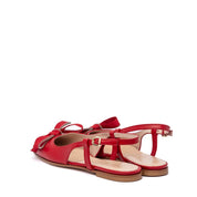 Slingback bassa in nappa rosso - TreemmeCreazioni