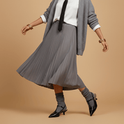 Slingback brogue in naplak nero. - TreemmeCreazioni