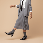 Slingback brogue in naplak nero. - TreemmeCreazioni