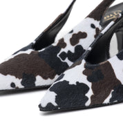 Slingback con stampa cow muccata. - TreemmeCreazioni