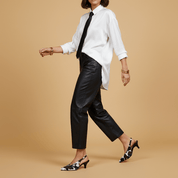 Slingback con stampa cow muccata. - TreemmeCreazioni