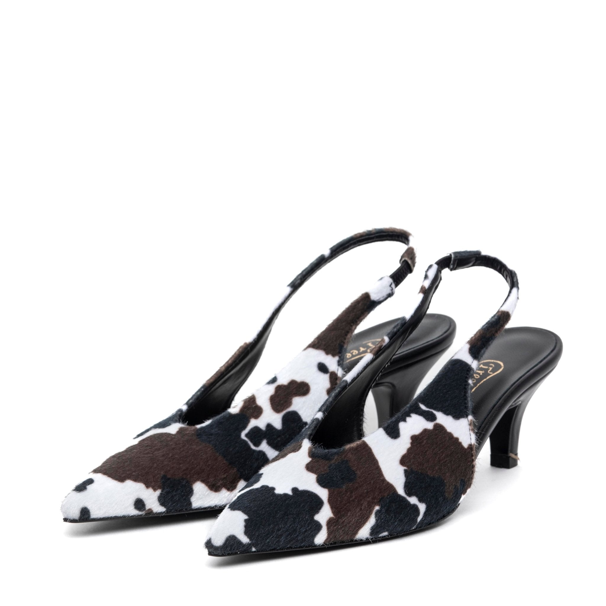Slingback con stampa cow muccata. - TreemmeCreazioni