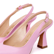 Slingback in capretto rosa - TreemmeCreazioni
