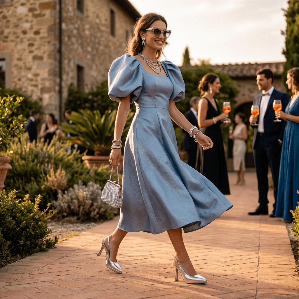 Slingback in charm argento con plateau. - TreemmeCreazioni