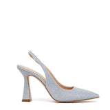 Slingback in gagliardo argento.