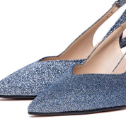 Slingback in gagliardo blu con scollo a cuore - TreemmeCreazioni
