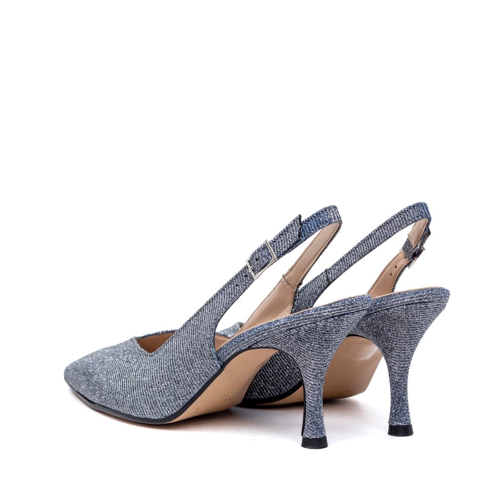 Slingback in gagliardo blu con scollo a cuore - TreemmeCreazioni