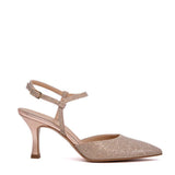 Slingback in gagliardo nude con cinturino.