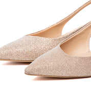 Slingback in gagliardo nude con tacco basso - TreemmeCreazioni