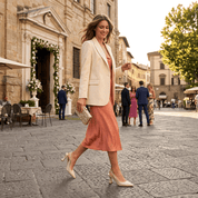 Slingback in gagliardo nude con tacco clessidra. - TreemmeCreazioni