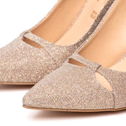 Slingback in gagliardo nude platino - TreemmeCreazioni