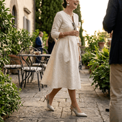 Slingback in gagliardo platino con scollo a cuore - TreemmeCreazioni