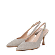 Slingback in gagliardo platino con scollo a cuore - TreemmeCreazioni