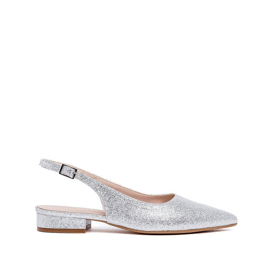 Slingback in jolier argento flat. - TreemmeCreazioni