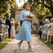 Slingback in liz celeste con tacco clessidra. - TreemmeCreazioni